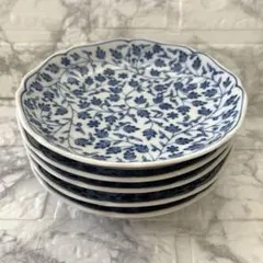 【新品未使用/匿名配送】たち吉 中皿 取り皿 銘々皿 唐草 16cm 5枚セット
