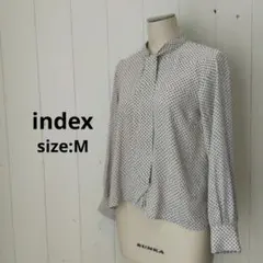 index インデックス ドット柄 ボウタイ ブラウス 長袖 ベージュ Mサイズのサムネイル