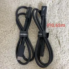 Thunderbolt 3 ケーブル 2本セット 約0.65m