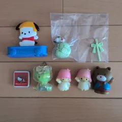 산리오 キャラクター フィギュア マスコット 7점 세트