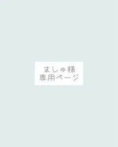 ましゅ様、専用ページ