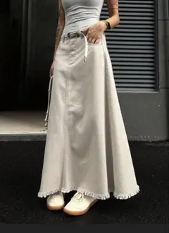 【新品】denim skirt デニム ロング スカート