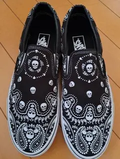 t*u様 極美品！26.5cm VANS スカルバンダナ スリッポン