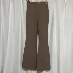 2WAYストレッチフレアパンツ Sサイズ ブラウン