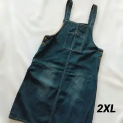 インディゴブルーデニム ジャンパースカート　2XL