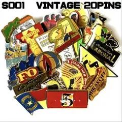 S001 VINTAGE 20PINS ヴィンテージ　ピンバッジ　20個のサムネイル