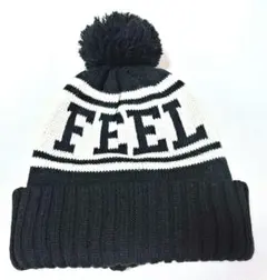 マウジー moussy 安室奈美恵 FEEL ニット帽 白×黒