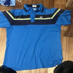 YONEX バドミントン XO ポロシャツ 青 ストライプ