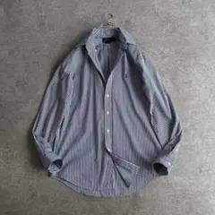 未使用級■POLO RALPH LAUREN【M】ストライプ BDシャツ 現行