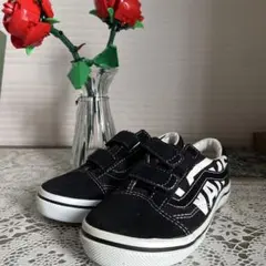 VANS ベルクロスニーカー ブラック/ホワイト１８cm