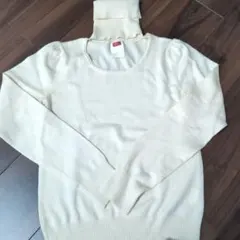 ダブルスタンダードクロージング　クリーム色 ウール混紡 ニット