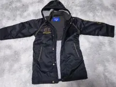 チャンピオン　 ベンチコート　 ブラック×ゴールド　130cm
