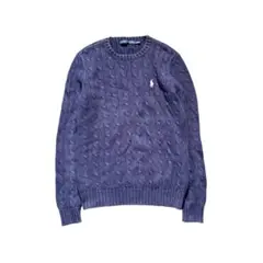 7AS3【RALPH LAUREN】ケーブル編み　ニット　セーター　古着used