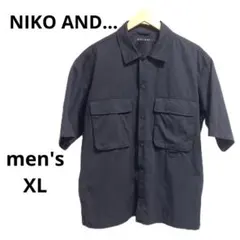 【美品】NIKO AND... 半袖シャツ ワークシャツ ブラック size4のサムネイル