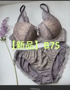 新品　丸胸レーシィブラ(B75)&ショーツセット