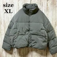 良品✨XL ダウンジャケット ライトグレー カジュアル シンプル 無地 ゆったり