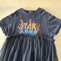 マーキーズ 半袖チュールワンピース 黒