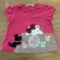 新品未使用ファミリア Tシャツ りんご チェック 半袖 ピンク 90 - メルカリ