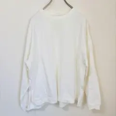 ウィムバイリドム コットン白ロンT シンプル ミニマルファッション ストリート