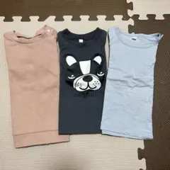 キッズ服 長袖トップス3点セット 80cm