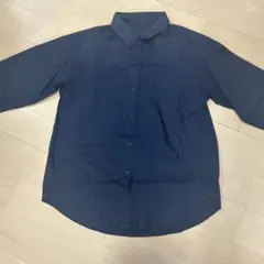 GU ネイビー 長袖シャツ