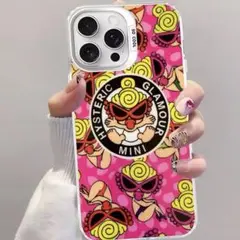ヒスミニ　iPhone16proケース　ピンク