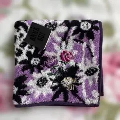 ♥︎ANNA SUI タオルハンカチ♡新品タグ付き♡パープル系