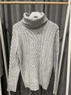 roshell タートルネックニットセーター グレー M