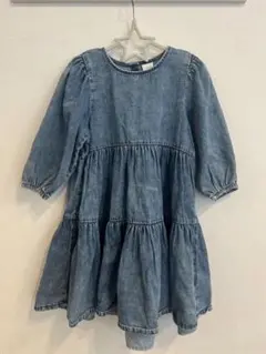 next デニム 七分袖ワンピース 6-7歳