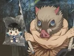 鬼滅の刃　一番くじ　ちょこのっこ　フィギュア　猪子　嘴平伊之助　クリアポスター