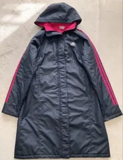 【adidas】 アディダスCLIMAPROOF ベンチコート ネイビー×ピンク