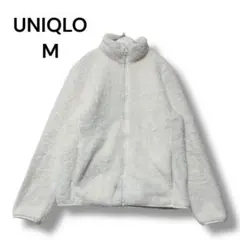 ユニクロ　ファーリーフリースフルジップジャケット　Ｍ　オフホワイト　ふわふわ