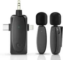 ワイヤレスマイク ピンマイク スマホ外付けマイク MAXTOP ミニ ノイズキャのサムネイル