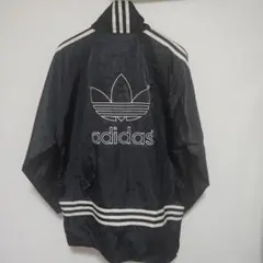 adidas ブラック ナイロンジャケット 黒 BLACK リバーシブル 90S