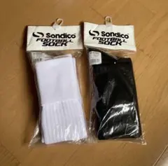新品未使用　sondico ソンディコ　サッカーストッキング　ソックス　黒・白のサムネイル