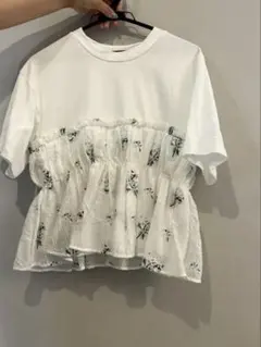 チェスティ★chesty花柄フリル切り替え半袖Tシャツのサムネイル