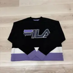 FILA 長袖カットソー ブラック パープル ホワイトのサムネイル