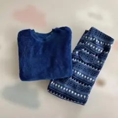 UNIQLO フリースパジャマセット 130cm ネイビー