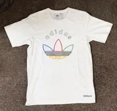 adidas カラフルロゴ Tシャツ XS ホワイト