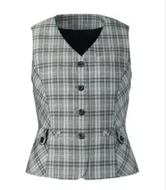 FOLK　チェック　ベスト　オフィス　ユニフォーム　制服　9号のサムネイル