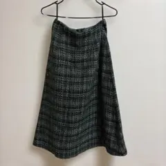 NATURAL BEAUTY BASIC チェック柄 フレアスカート S