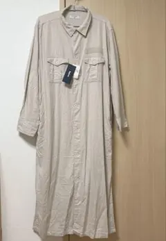 back number 長袖ミリタリーシャツ　ワンピース　M size