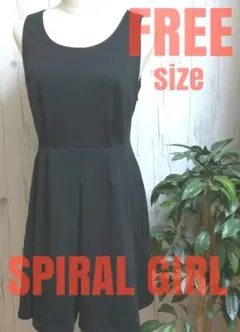 【SPIRAL GIRL】ワンピース　ひざ丈　フレア　フリーサイズ　☆匿名配送☆