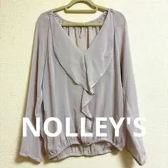 ノーリーズ NOLLEY'S フリルブラウス シフォン 36 ピンクベージュのサムネイル