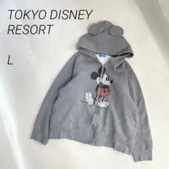 DISNEYRESORT ミッキーマウス　裏起毛　ジップアップパーカー