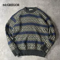 80s〜 McGREGOR マクレガー XL 総柄ニット セーター