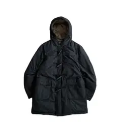 USED 00s~ ナイロン ダッフルコート フード付き ダウンジャケット