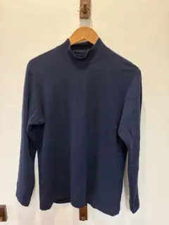 【ANATOMICA】アナトミカ モックネック ロンT ネイビー S 日本製