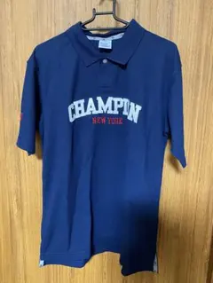 CHAMPION ネイビー ポロシャツ NEW YORK