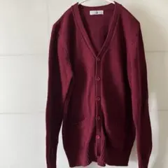 制服カーディガン　赤　ワインレッド　L